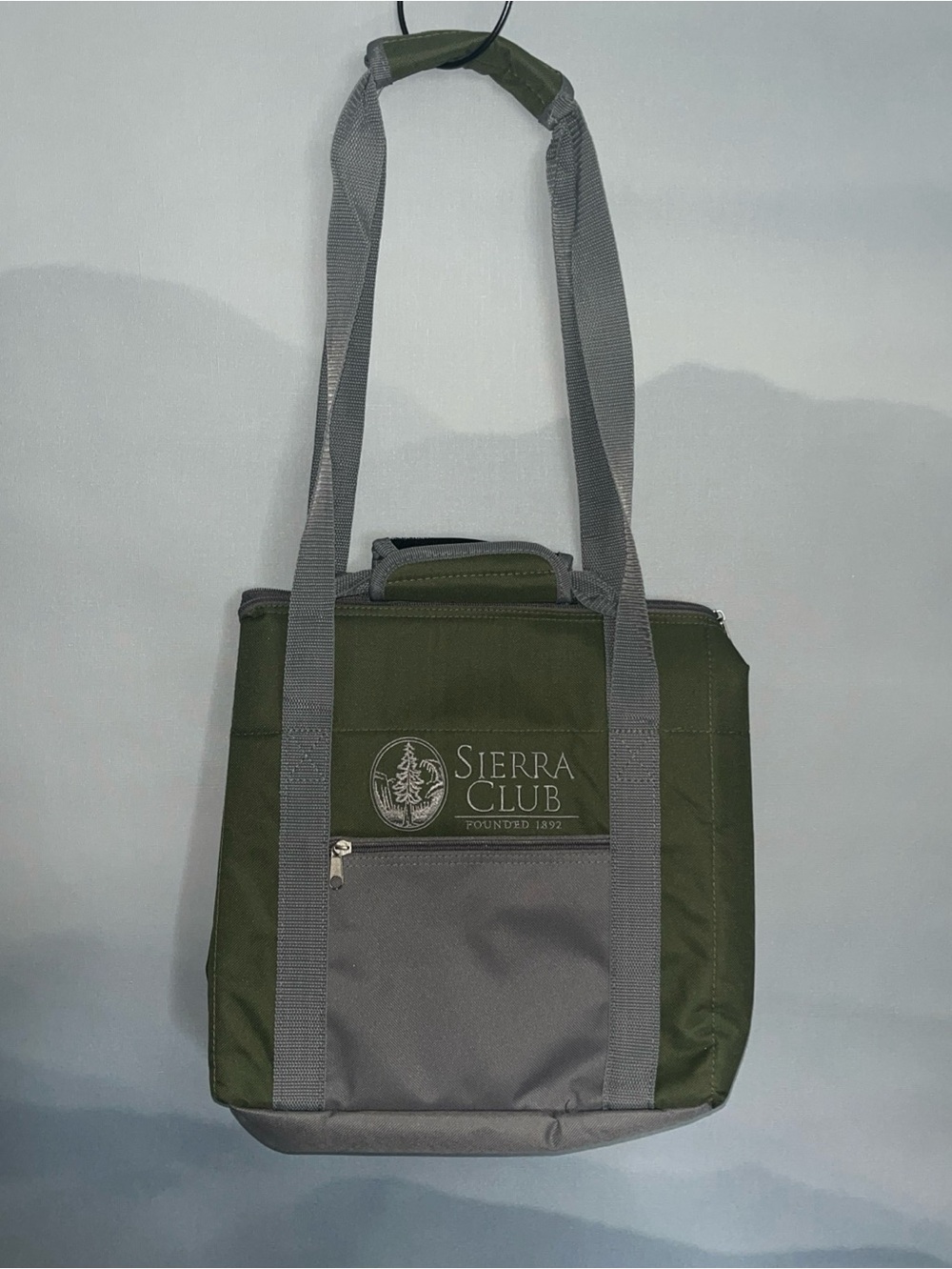 Sierra Club  Green Canvas Tote cooler Bag 13x12x7 Vintage